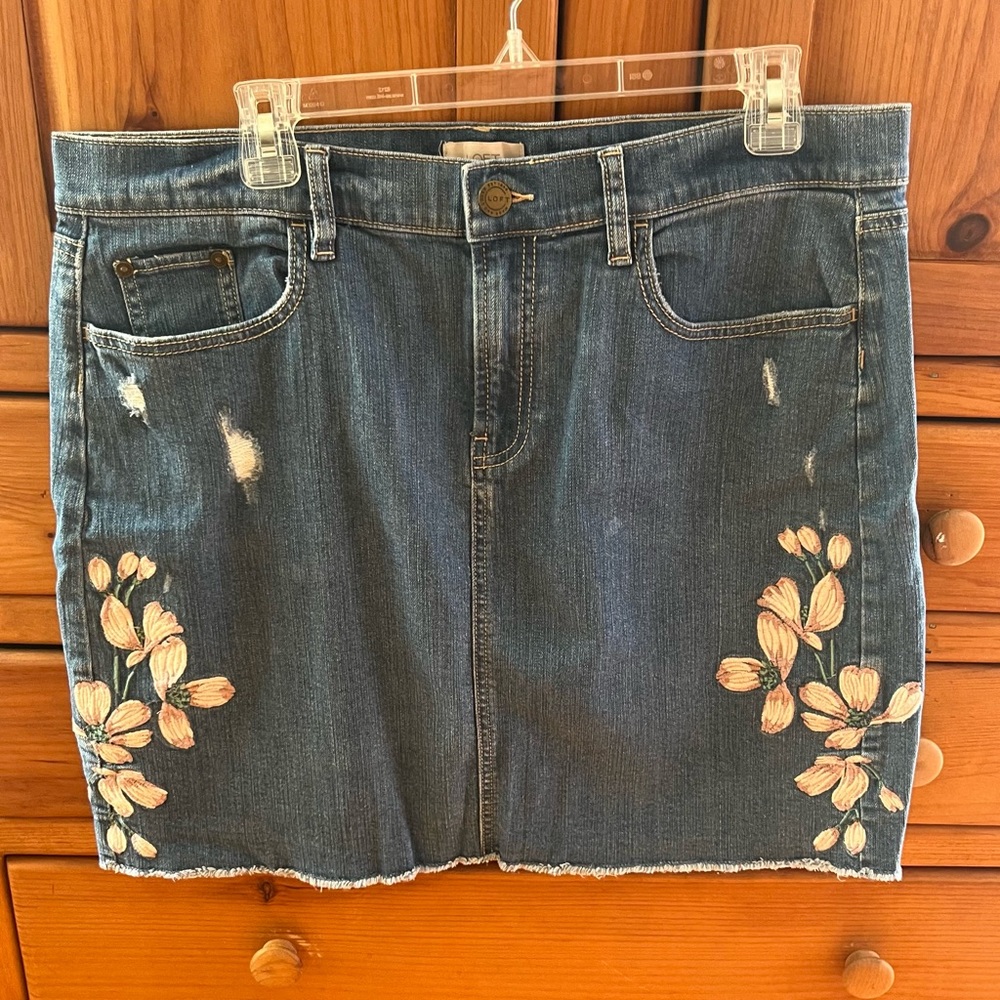 Loft denim skirt